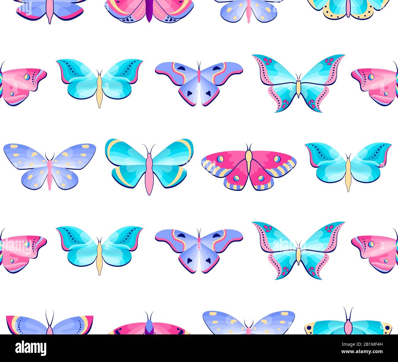 pattern with butterflies and moths Stock Vector Image & Art - Alamy
