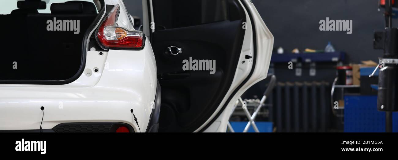 Opened car doors Stock Photo Alamy