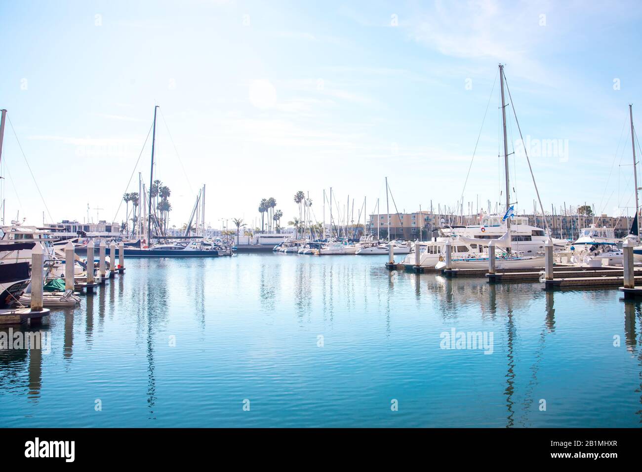 Marina del rey boat harbor venice los angeles Stock Photo Alamy
