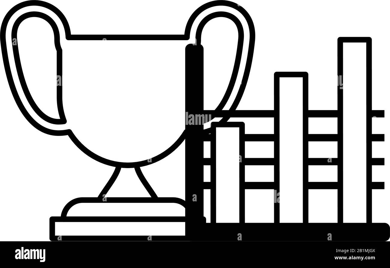 trophy gold in white background vector illustration design Stock Vector ...
