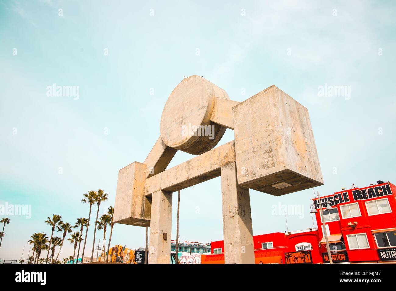 Muscle beach physical outdoor gym santa monica Stock Photo Alamy