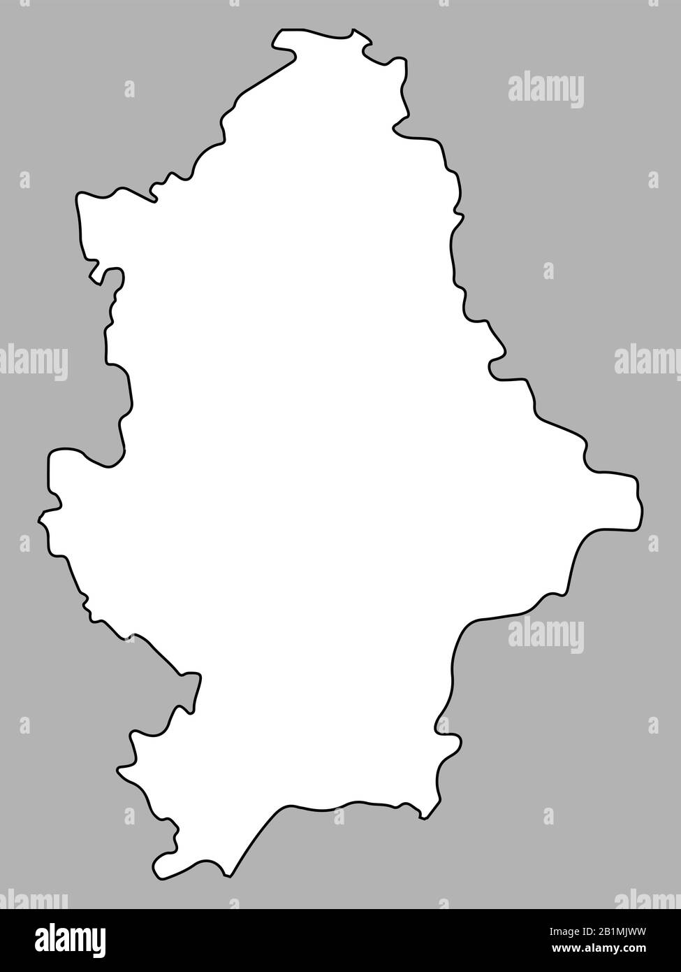 Donetsk Peoples Republic Map black outline vector Stock Vector
