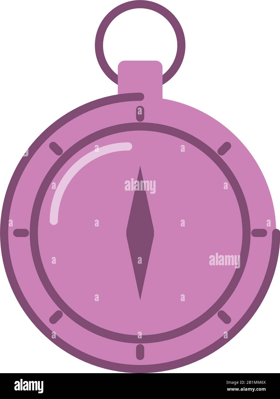 compass icon over white background, flat style, vector illustration ...