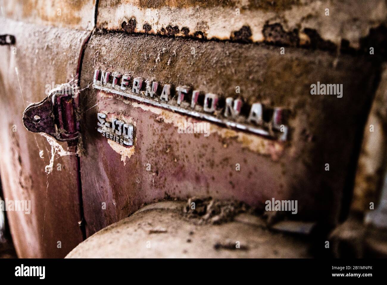 Exploring an old barn find. Stock Photo