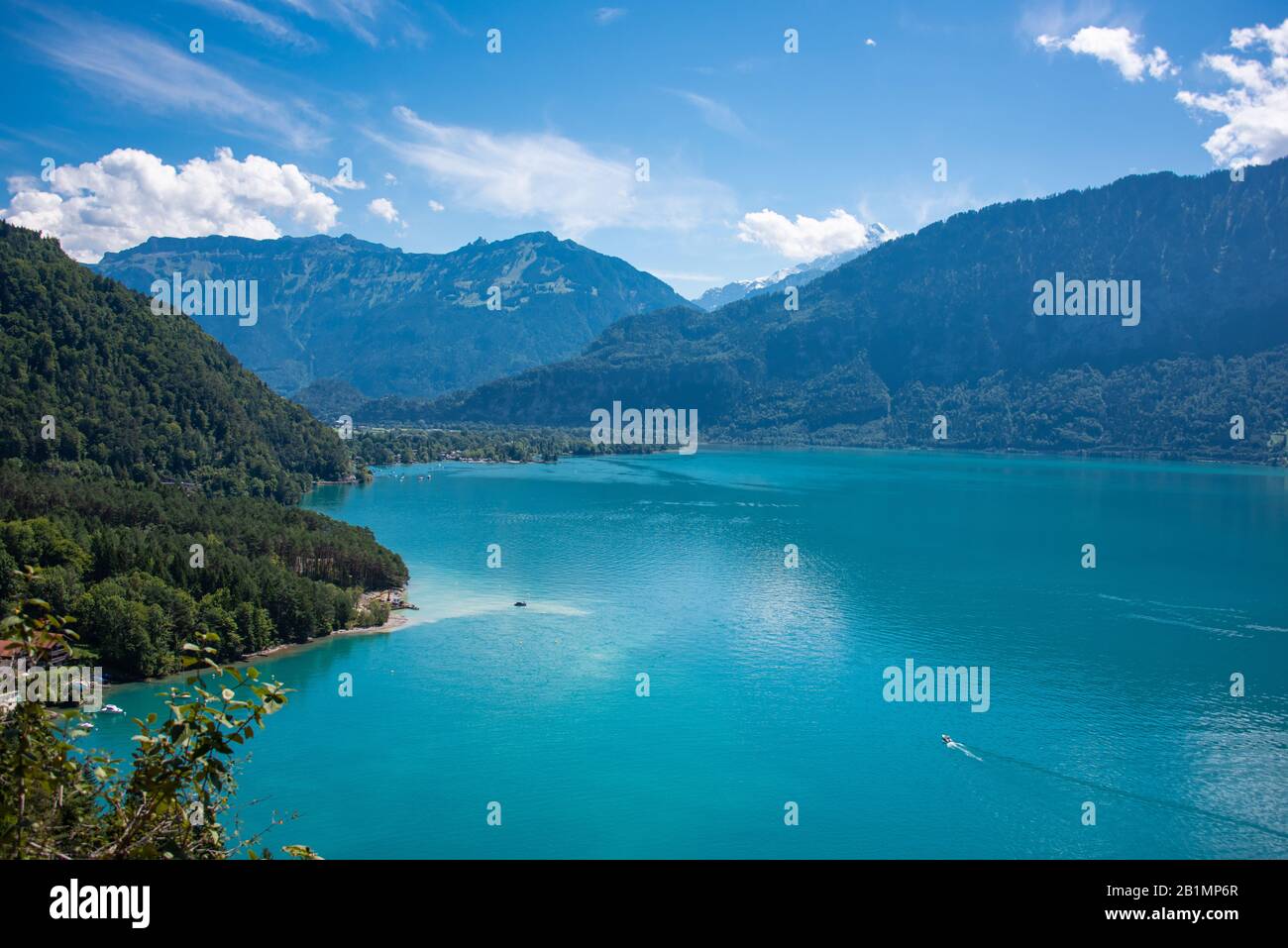 Lake Thun in the Bernese Alps / Switzerland Stock Photo