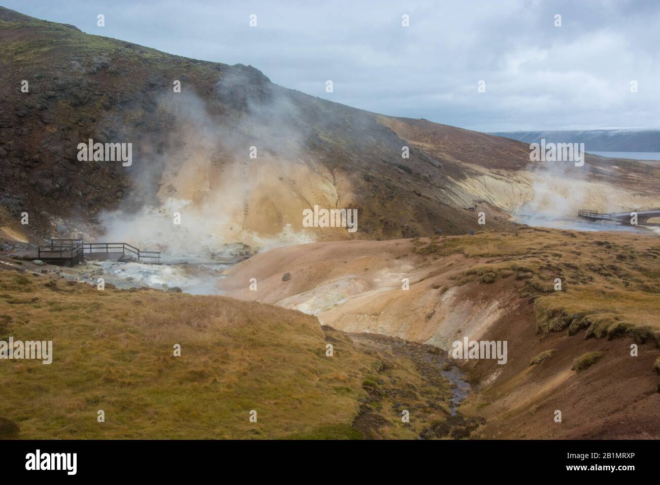 Hot Springs Krýsuvík , geothermal area in the South of Iceland Stock Photo