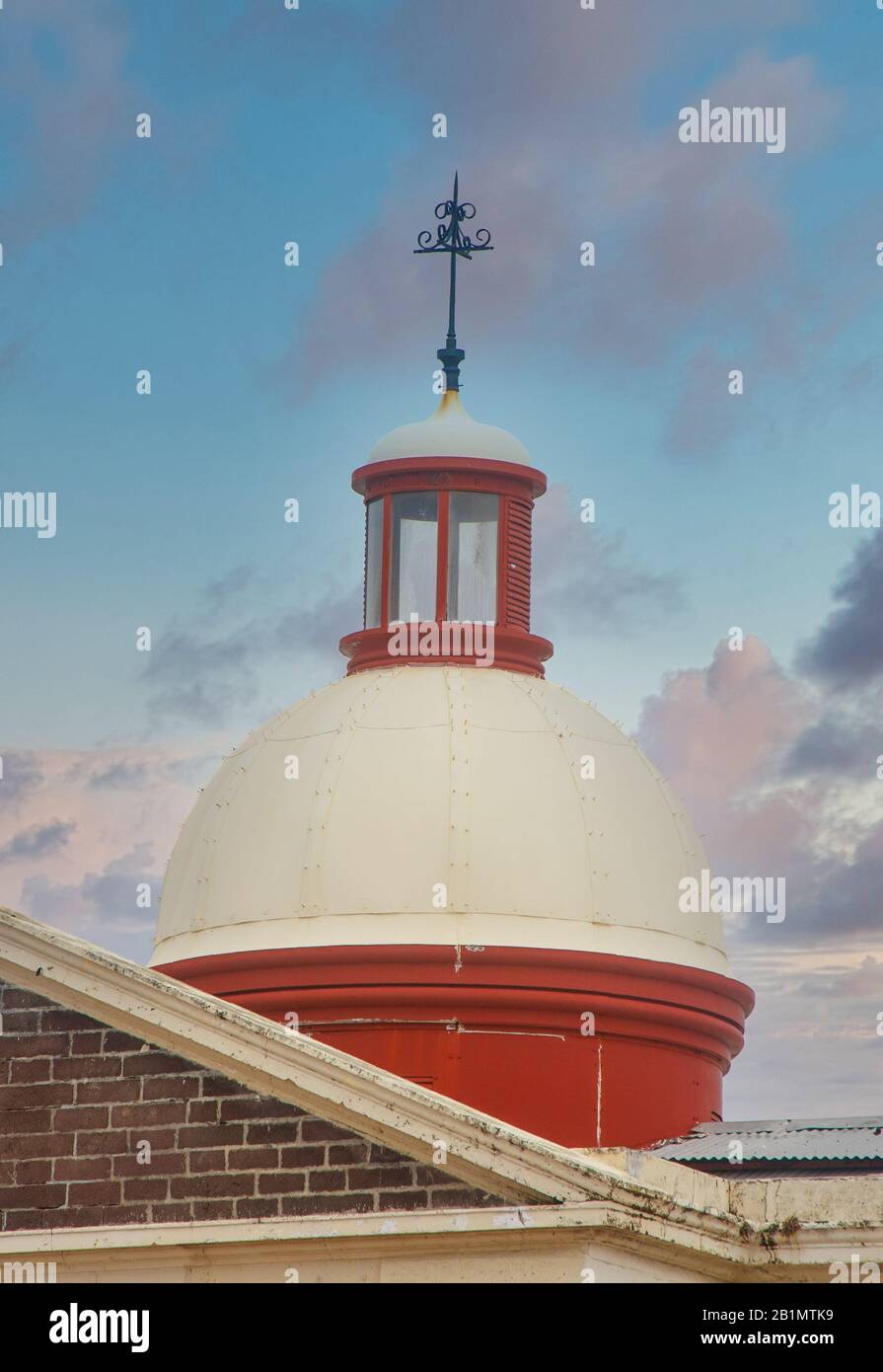 Red and Brown Dome on Building Stock Photo