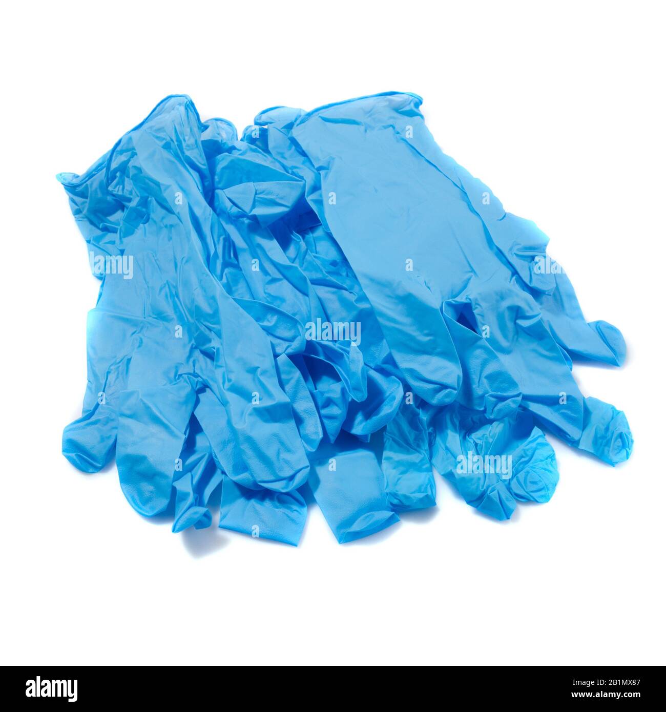 Blue medical gloves Stock Photo Alamy