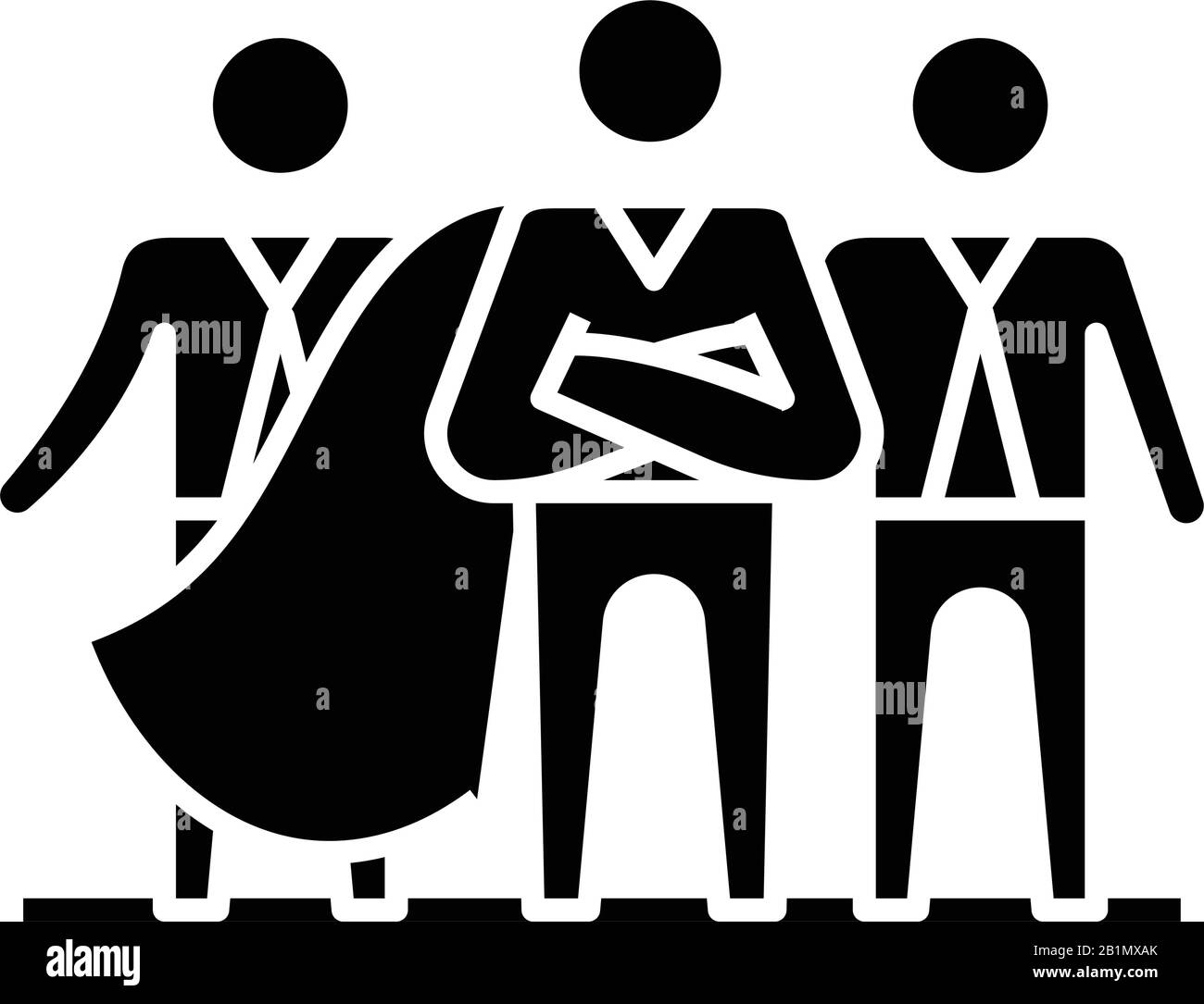 Business leader black icon, concept illustration, vector flat symbol ...