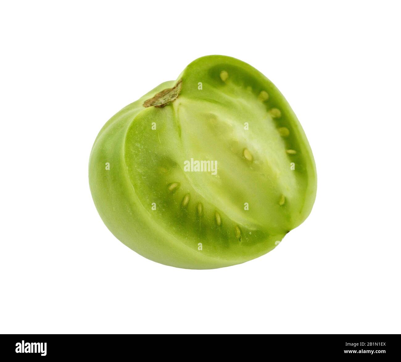 green tomato on white background Stock Photo - Alamy