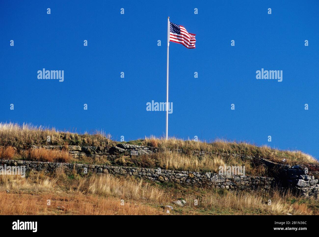 Flag over Fort Griswold, Fort Griswold Battlefield State Park