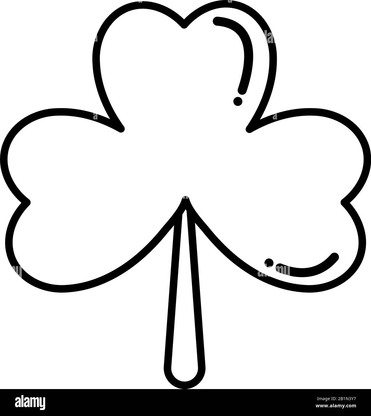 three leaf clover, flat style icon vector illustration design Stock ...