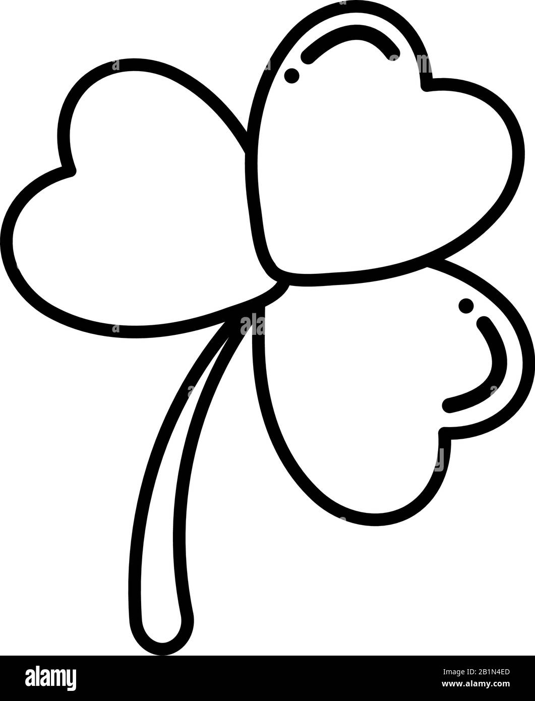 three leaf clover, flat style icon vector illustration design Stock ...