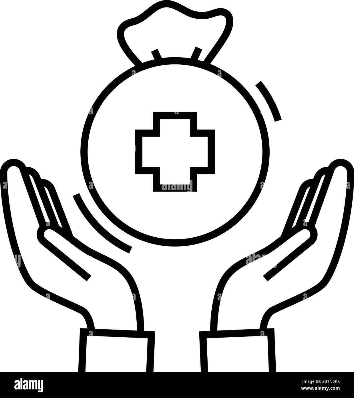 Help line icon, concept sign, outline vector illustration, linear ...