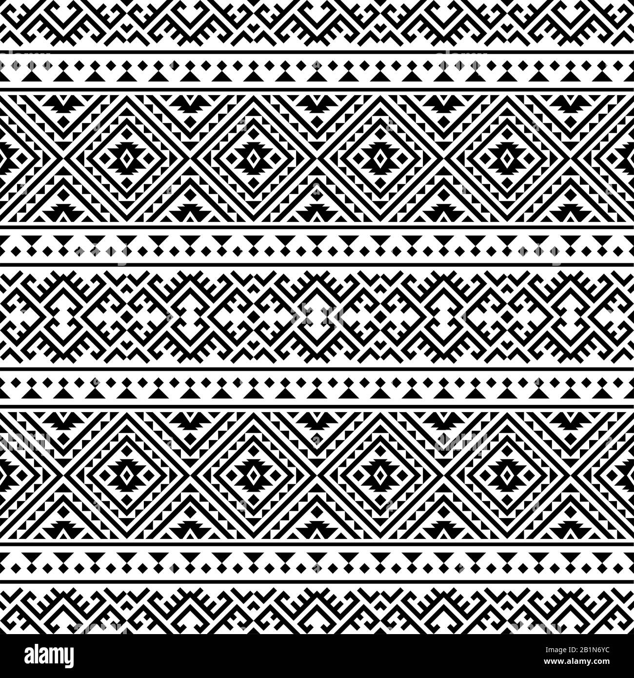 Seamless Pattern Traditional tribal motifs design vector background ...