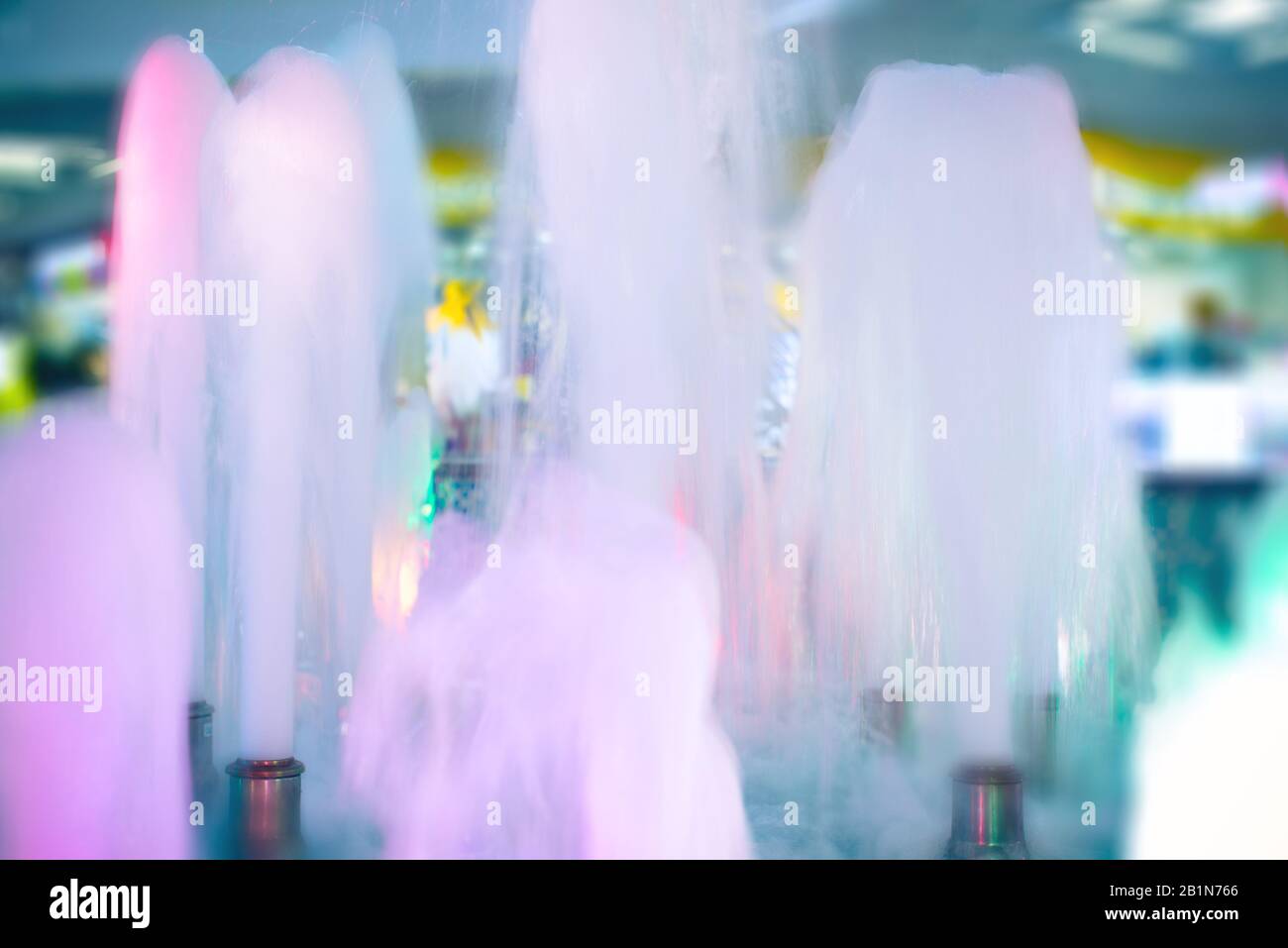 the indoor fountain, blurry motion Stock Photo
