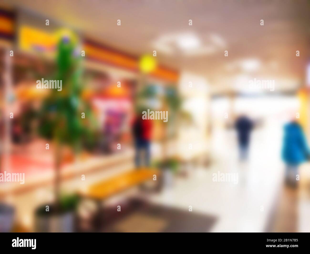 the colorful defocused commercial interior Stock Photo