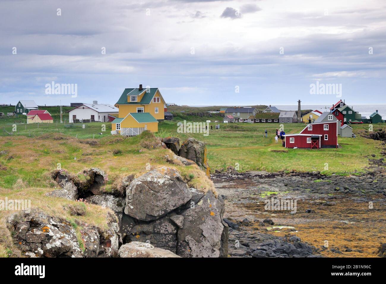 Village Flatey, Iceland, Flatey Stock Photo