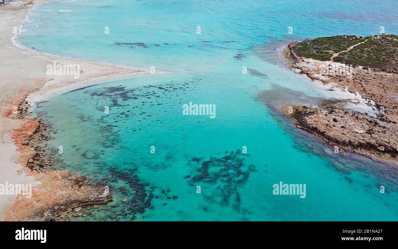 Aerial view nissi beach ayia napa hi-res stock photography and images