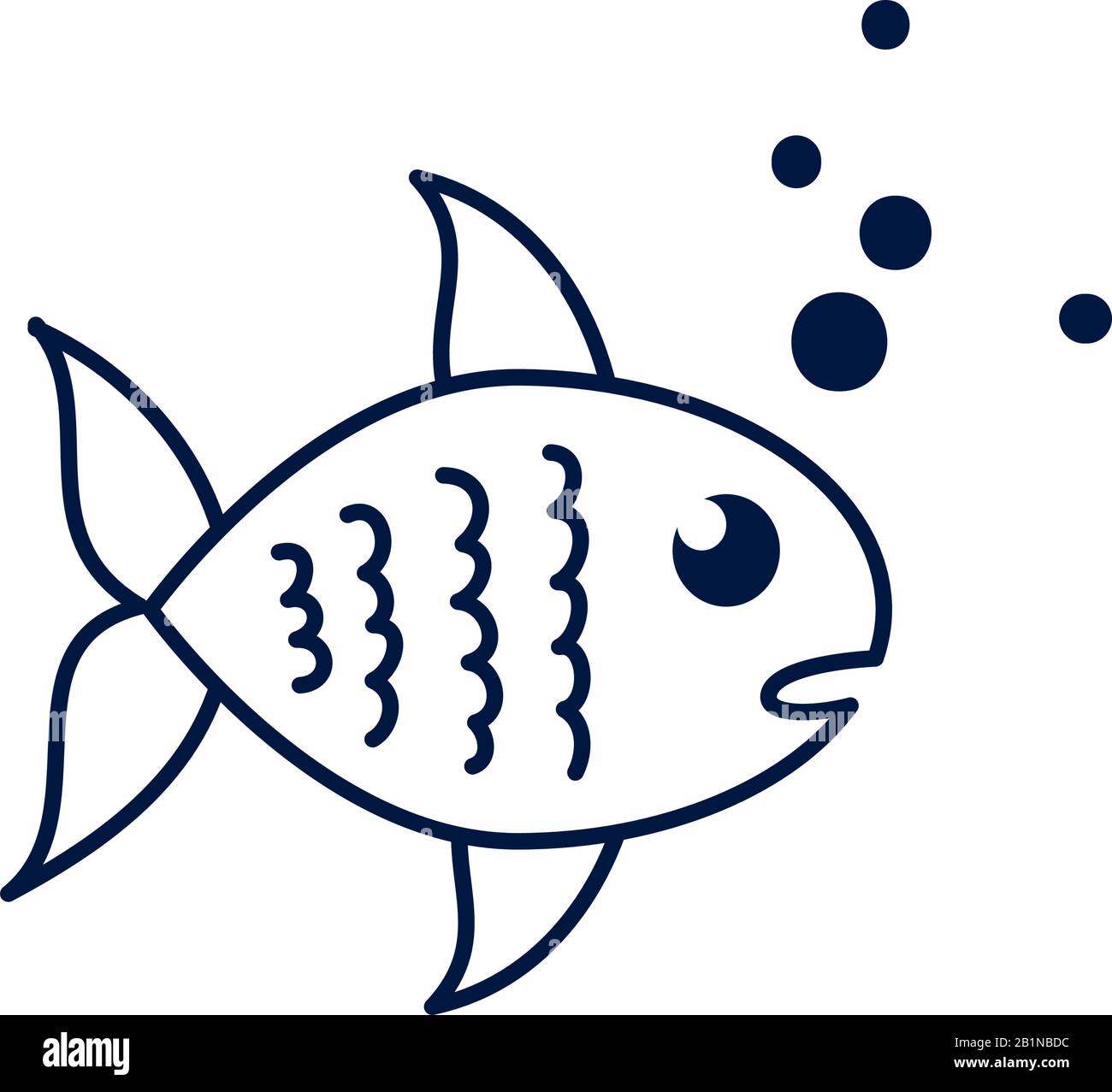 fish sea animal isolated icon Stock Vector Image & Art - Alamy