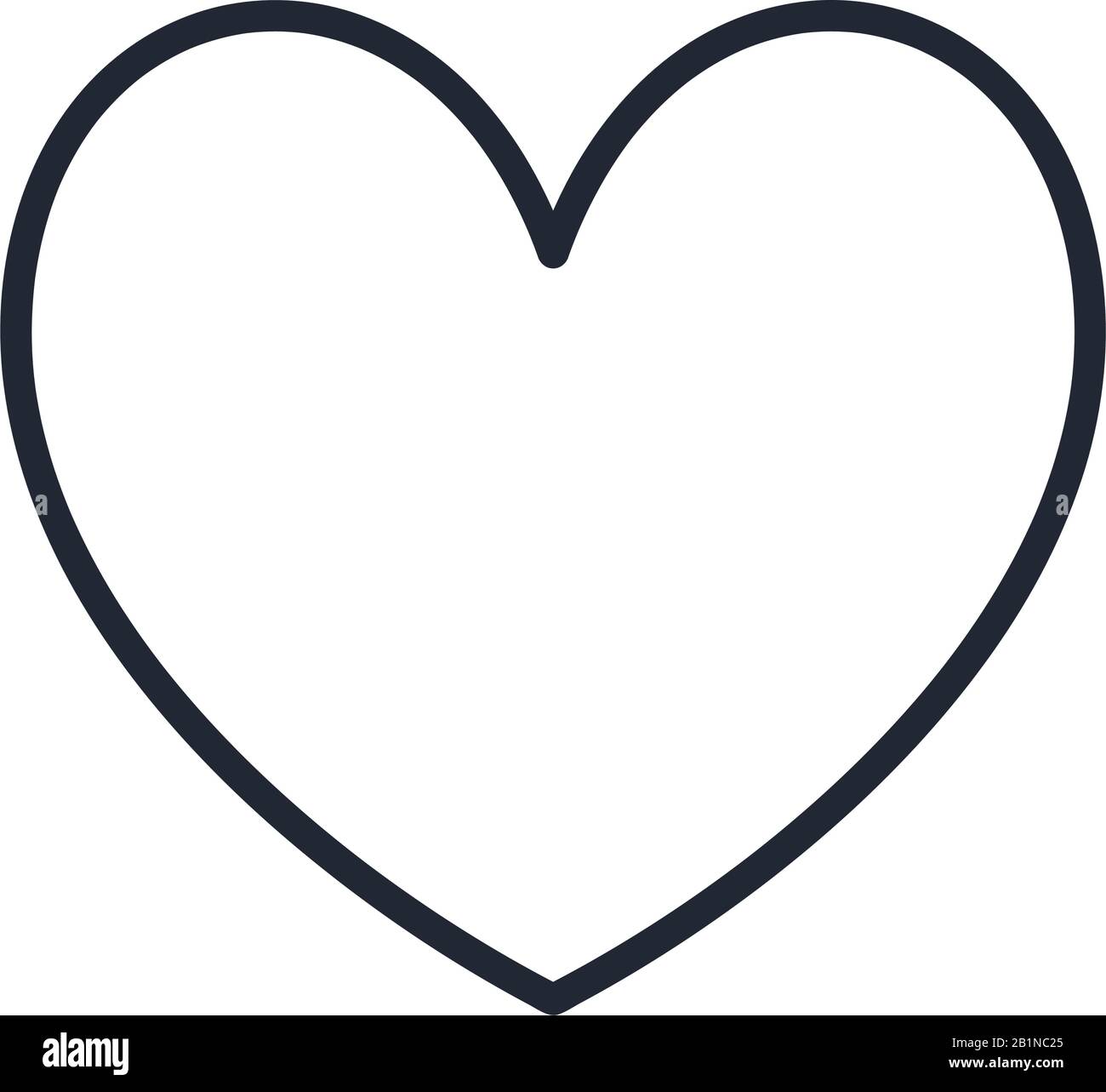 heart shape icon over white background, vector illustration Stock ...