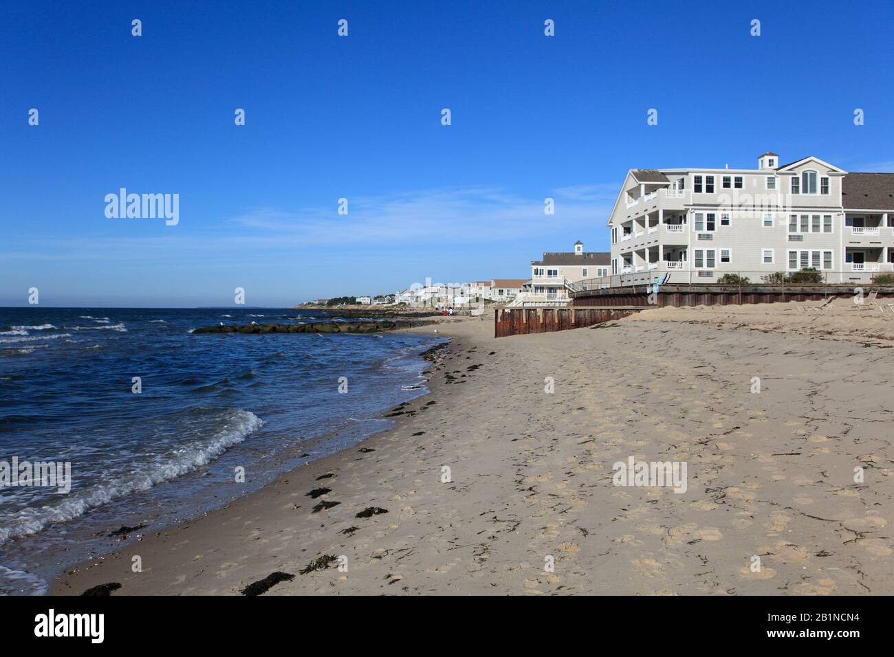 Time Shares, Beach, Dennisport, Dennis Port, Nantucket Sound, Dennis, Cape Cod, Massachusetts, New England, USA Stock Photo