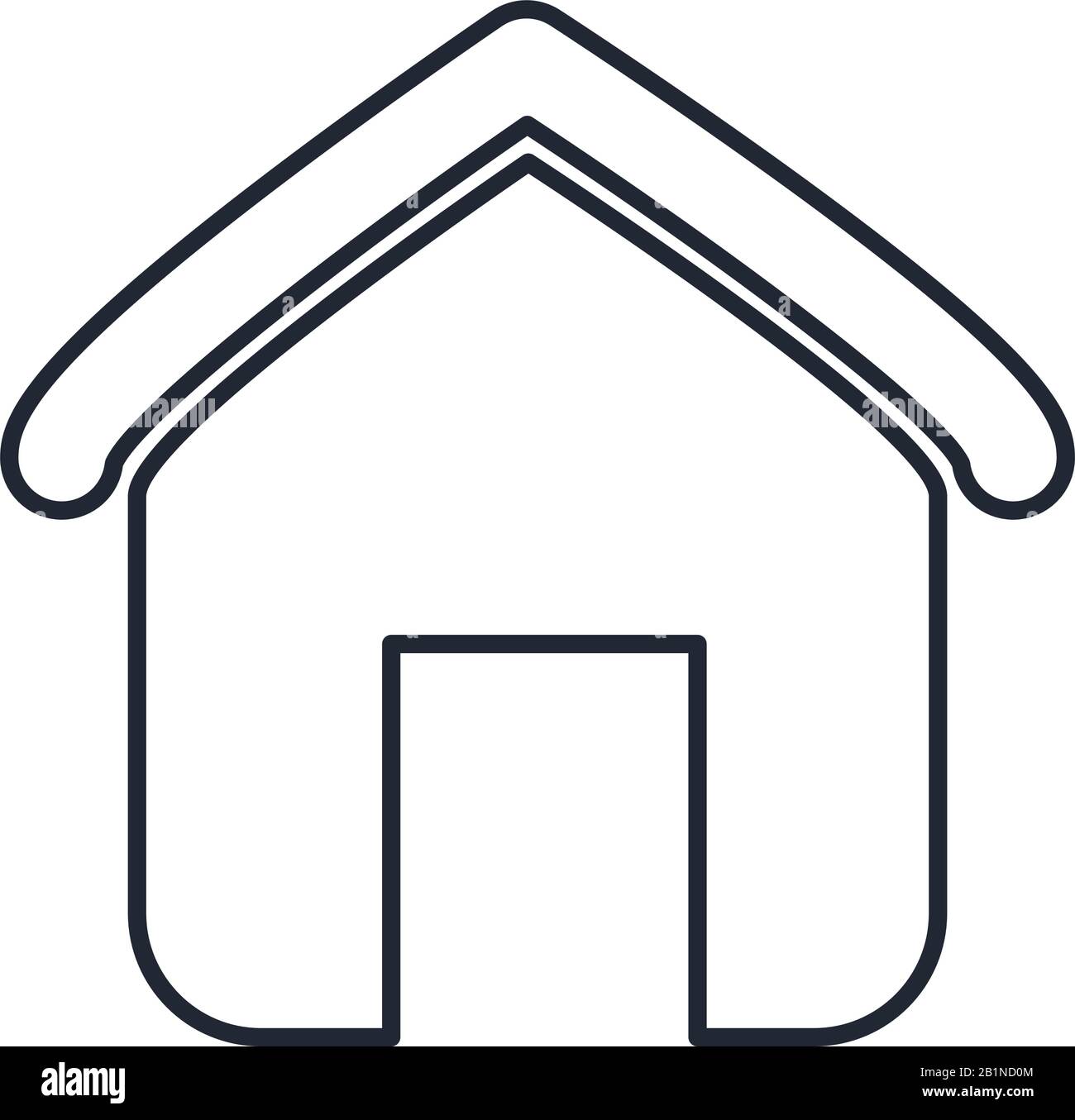 house shape icon over white background, vector illustration Stock ...