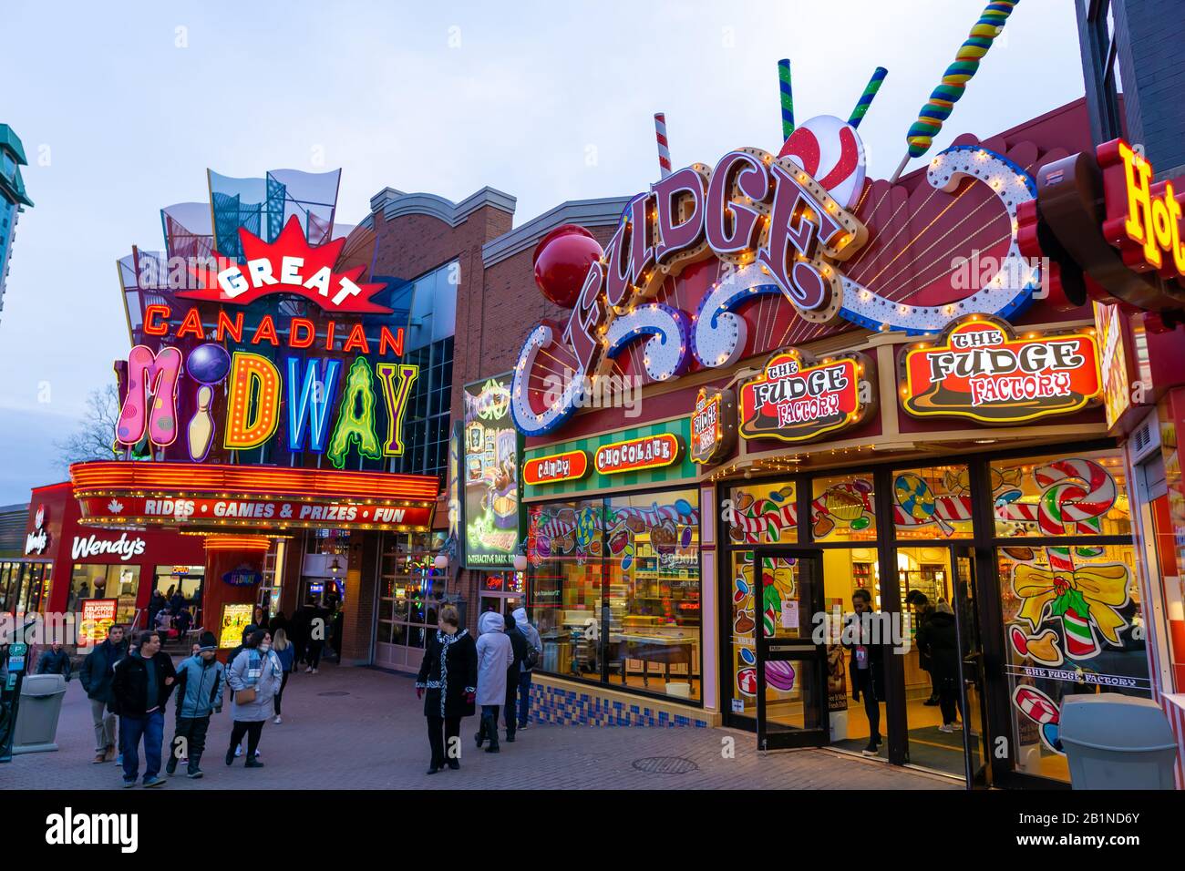 Clifton Hill, as known as the " Street of Fun", one of the major