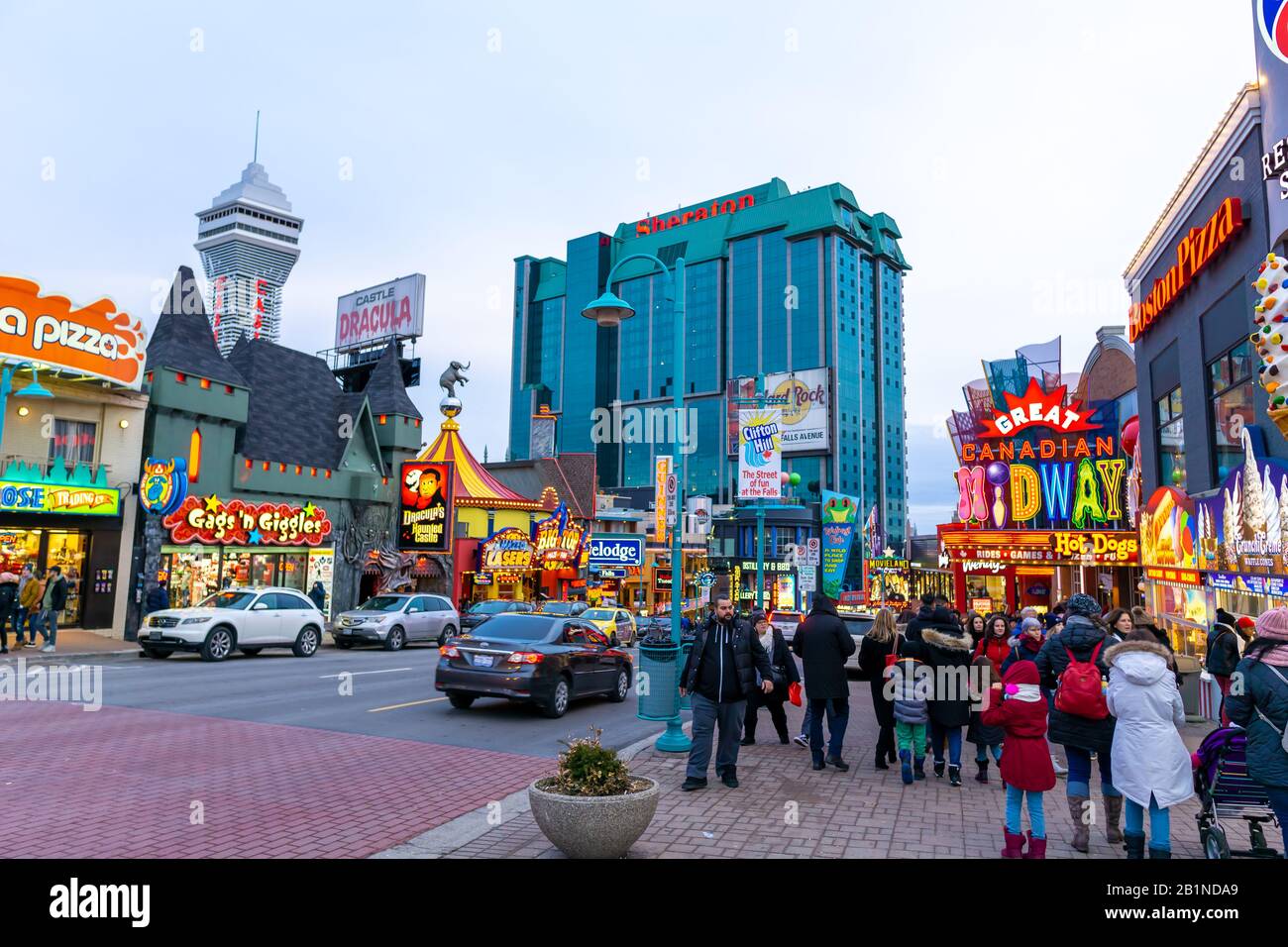 Clifton Hill, as known as the " Street of Fun", one of the major