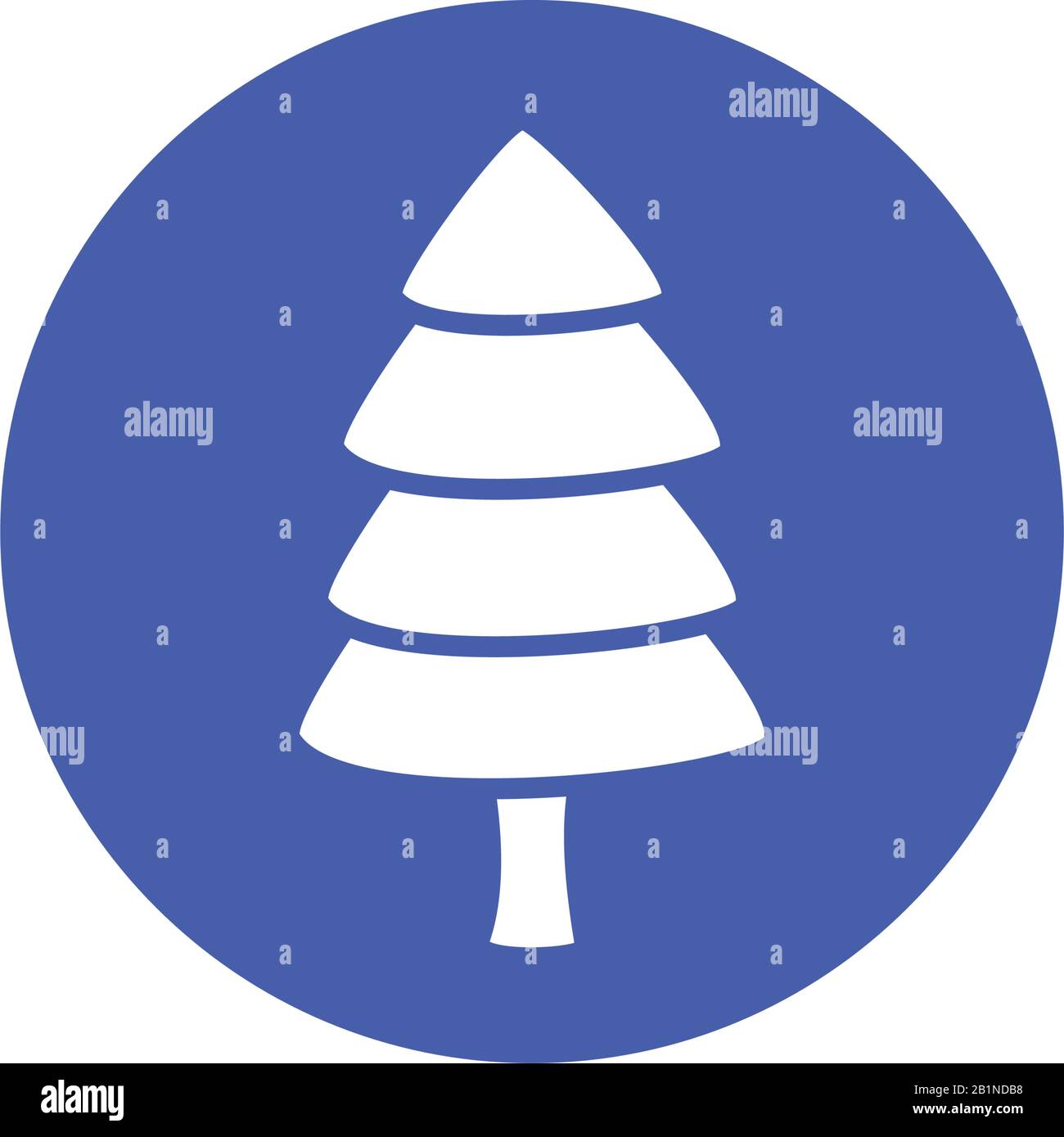 pine tree plant nature block style icon Stock Vector