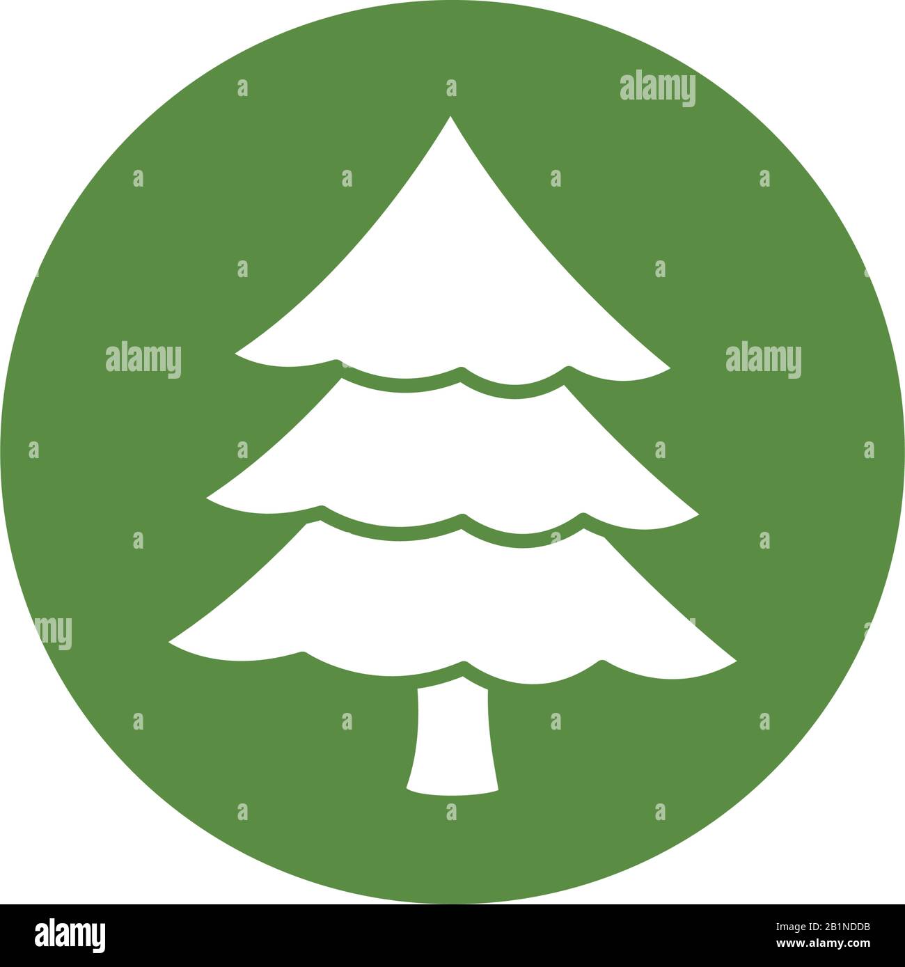 pine tree plant nature block style icon Stock Vector