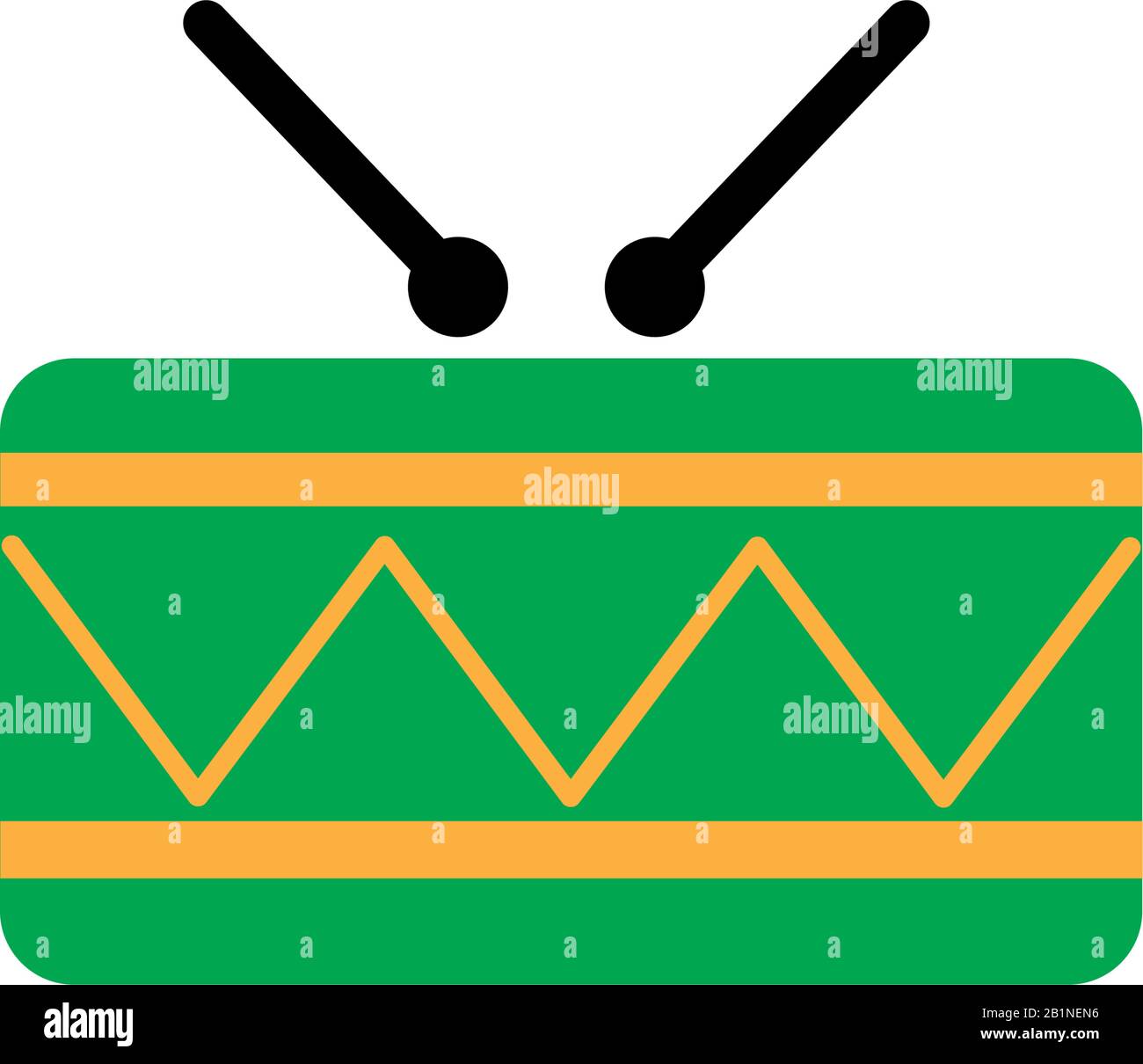 musical instrument drum , flat style icon vector illustration design ...