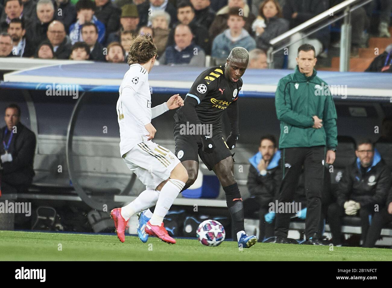 Madrid, Spain. 26th Feb, 2020. in action during the UEFA Champions League round of 16 first leg match between Real Madrid and Manchester City F.C. at Santiago Bernabeu on February 26, 2020 in Madrid, Spain Credit: Jack Abuin/ZUMA Wire/Alamy Live News Stock Photo