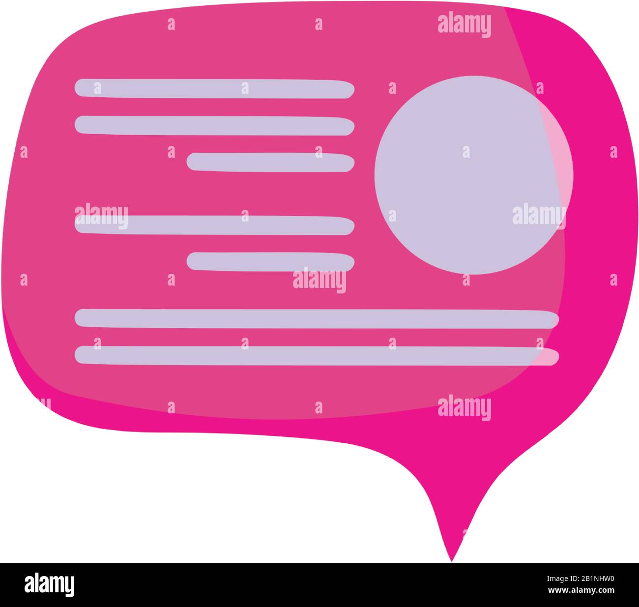 pink speech bubble icon over white background, vector illustration ...