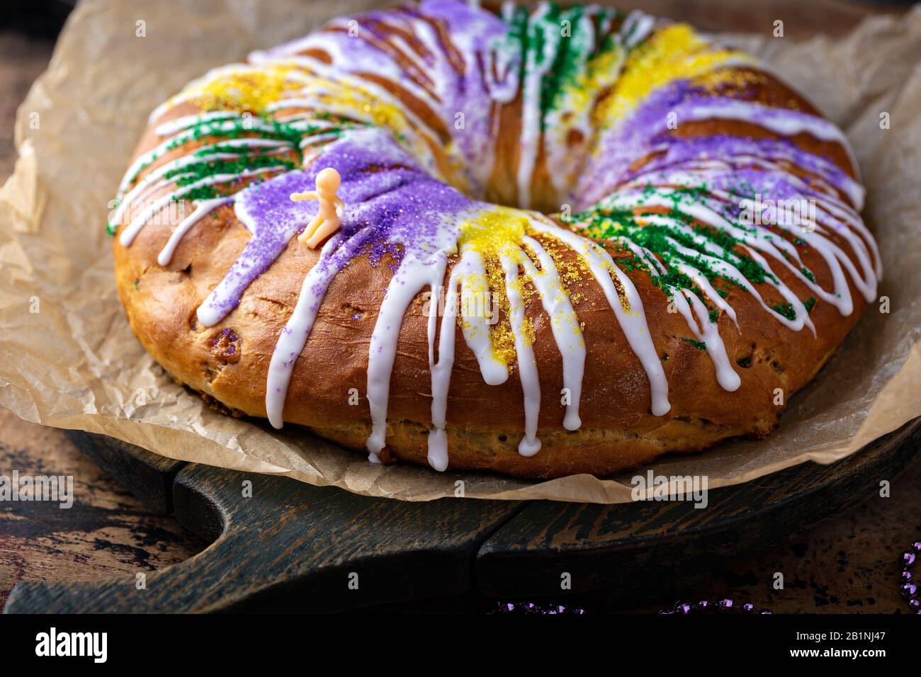 King cake for Mardi Gras Stock Photo - Alamy
