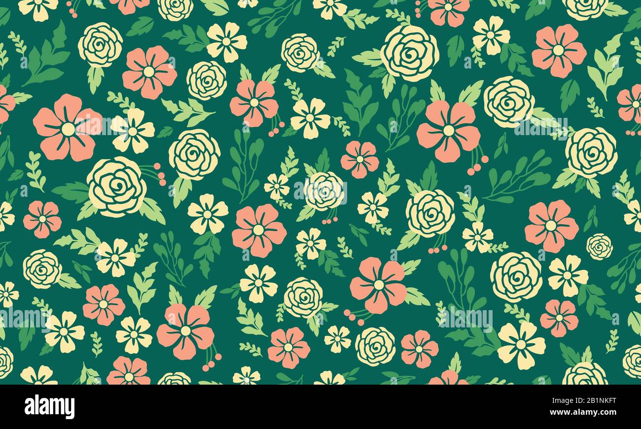 Simple shape of leaf and flower for spring, with leaf and floral ...