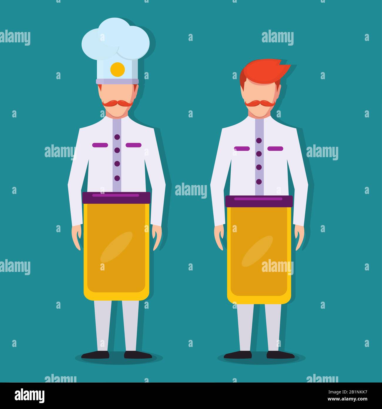 chef man isolated vector illustration in flat style Stock Vector Image ...