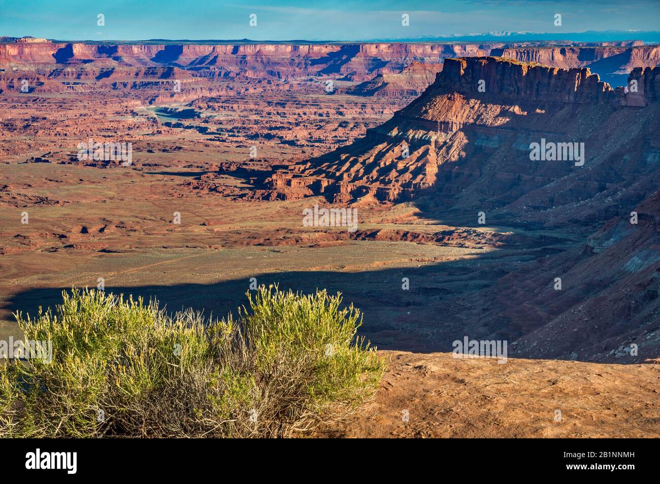 General view of Canyonlands National Park area, Colorado River in
