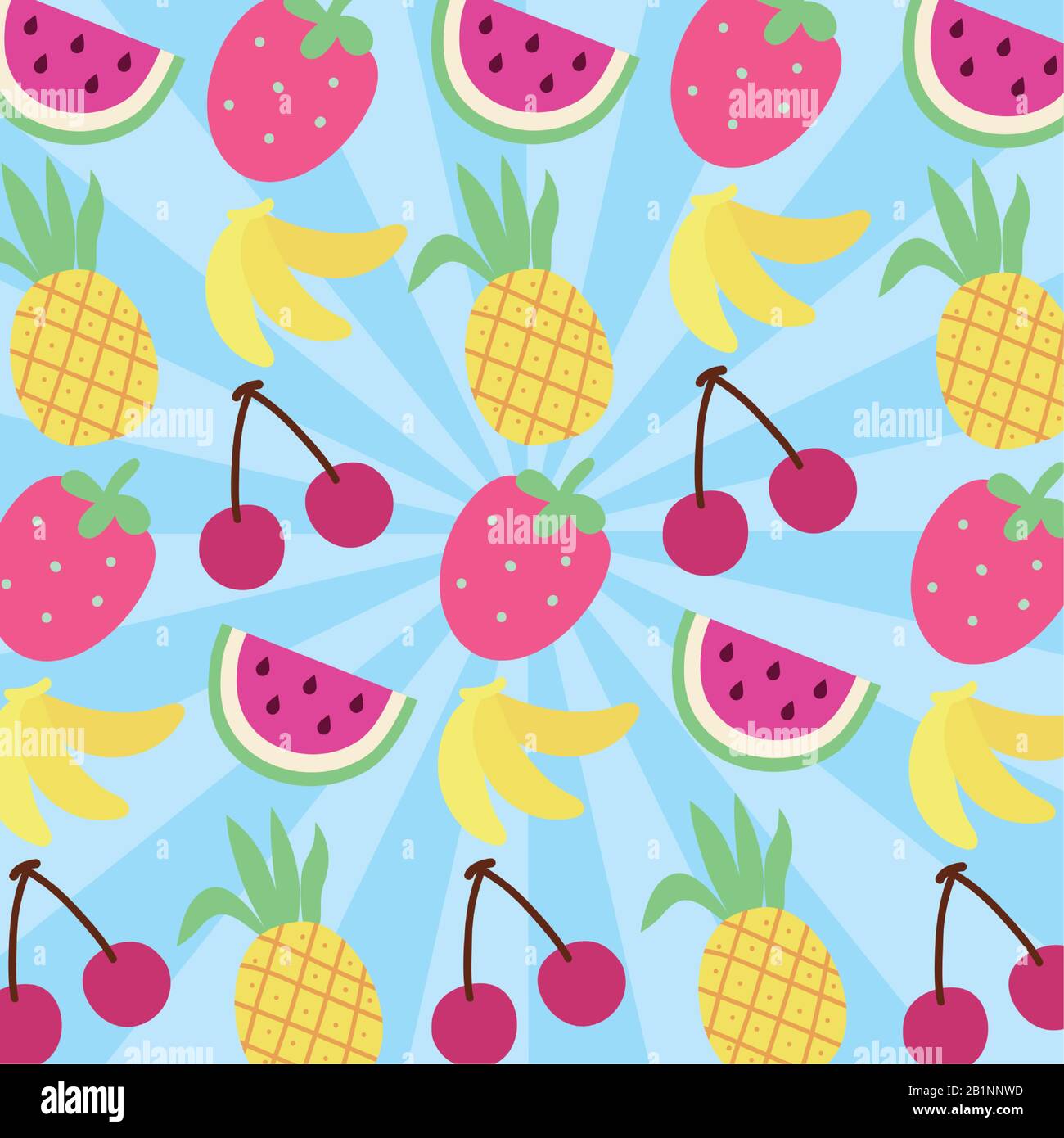 set fruits pattern kawaii style Stock Vector Image & Art - Alamy