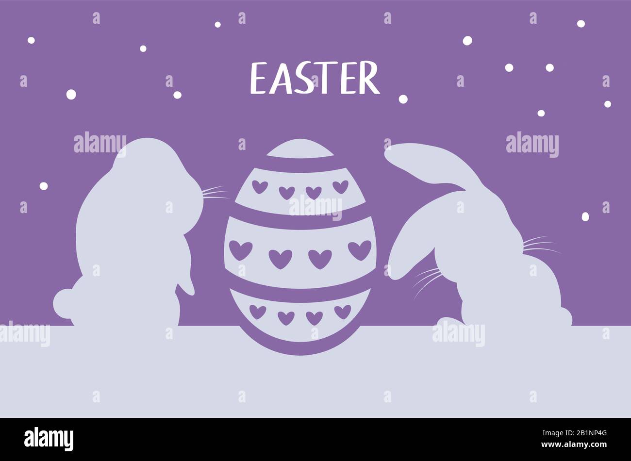 card greeting with rabbit and easter egg vector illustration design ...