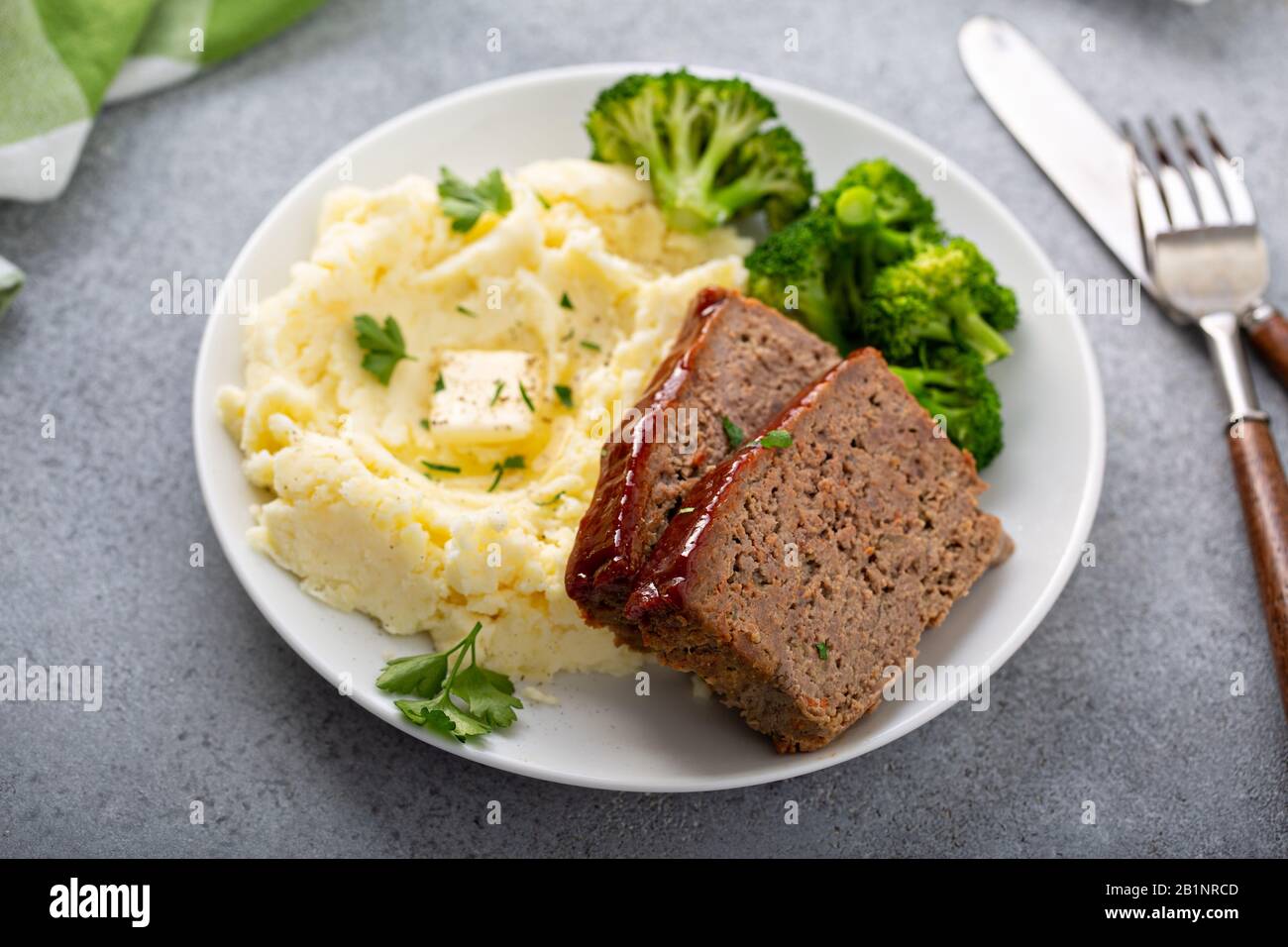 Meatloaf with spicy glaze Stock Photo Alamy