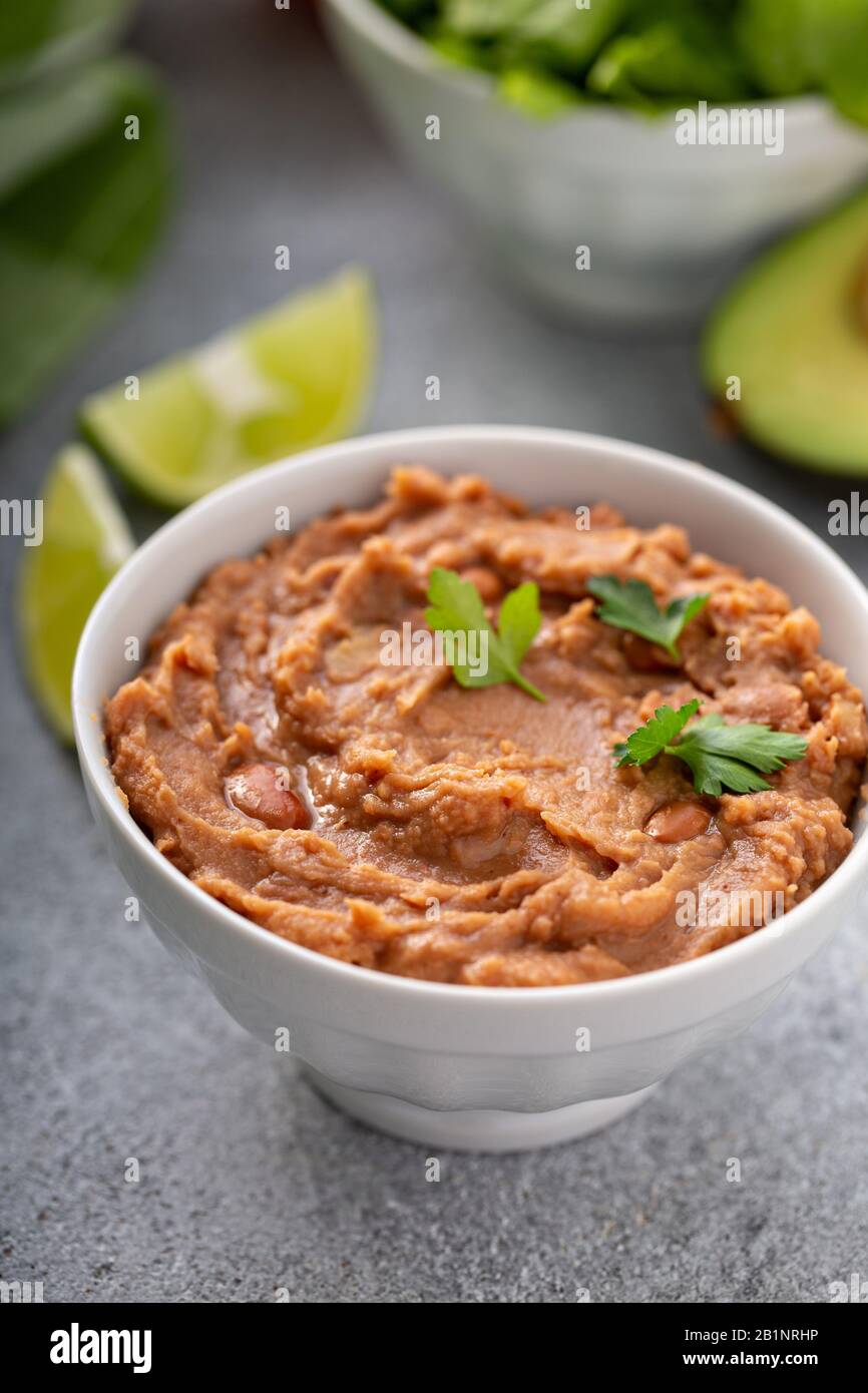 Tortilla Refried Beans Stock Photos & Tortilla Refried Beans Stock