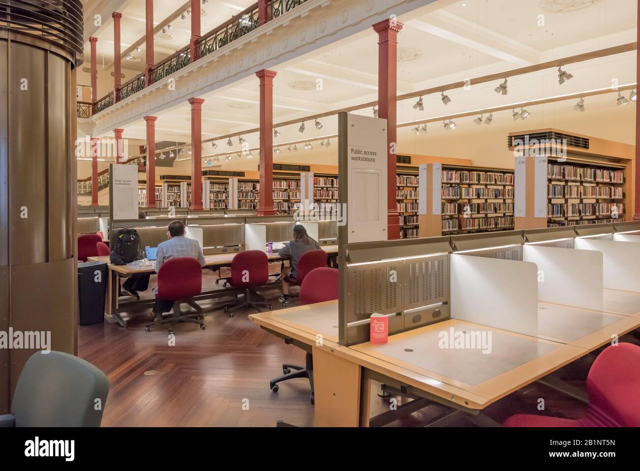 The Redmond Barry Reading Room in State Library of Victoria, Melbourne, Australia Stock Photo