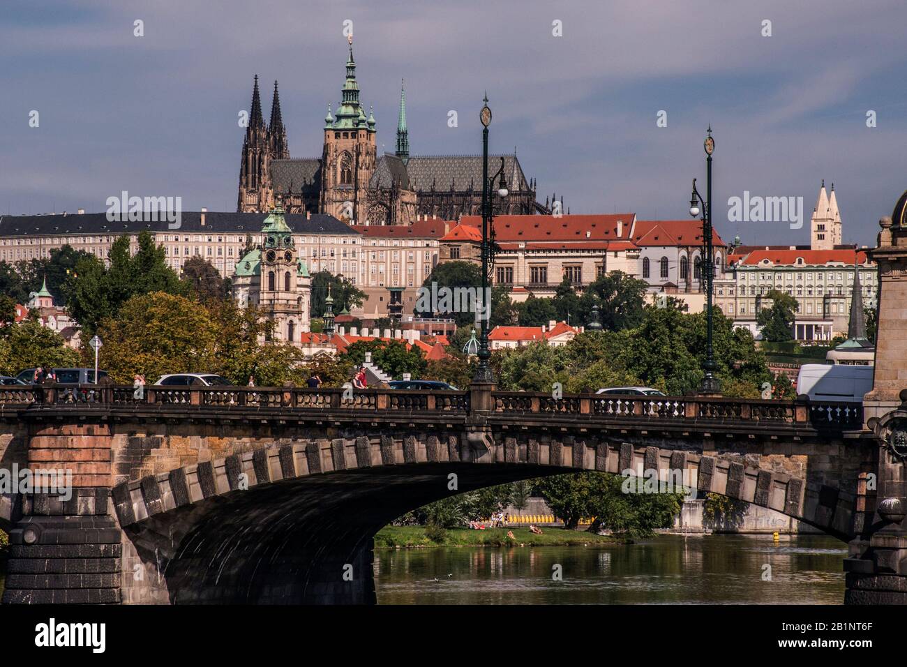 Charles Bridge Over Vltava River In City Of Prague Czech Republic Stock Photo