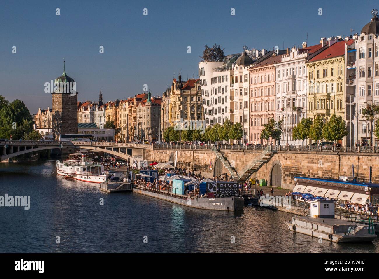Vltava river, Prague, Czech Republic Stock Photo