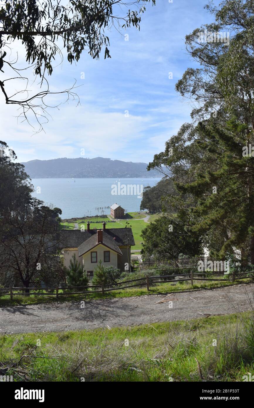 Historic Camp Reynolds West Garrison building on the west side of Angel Island Stock Photo Alamy