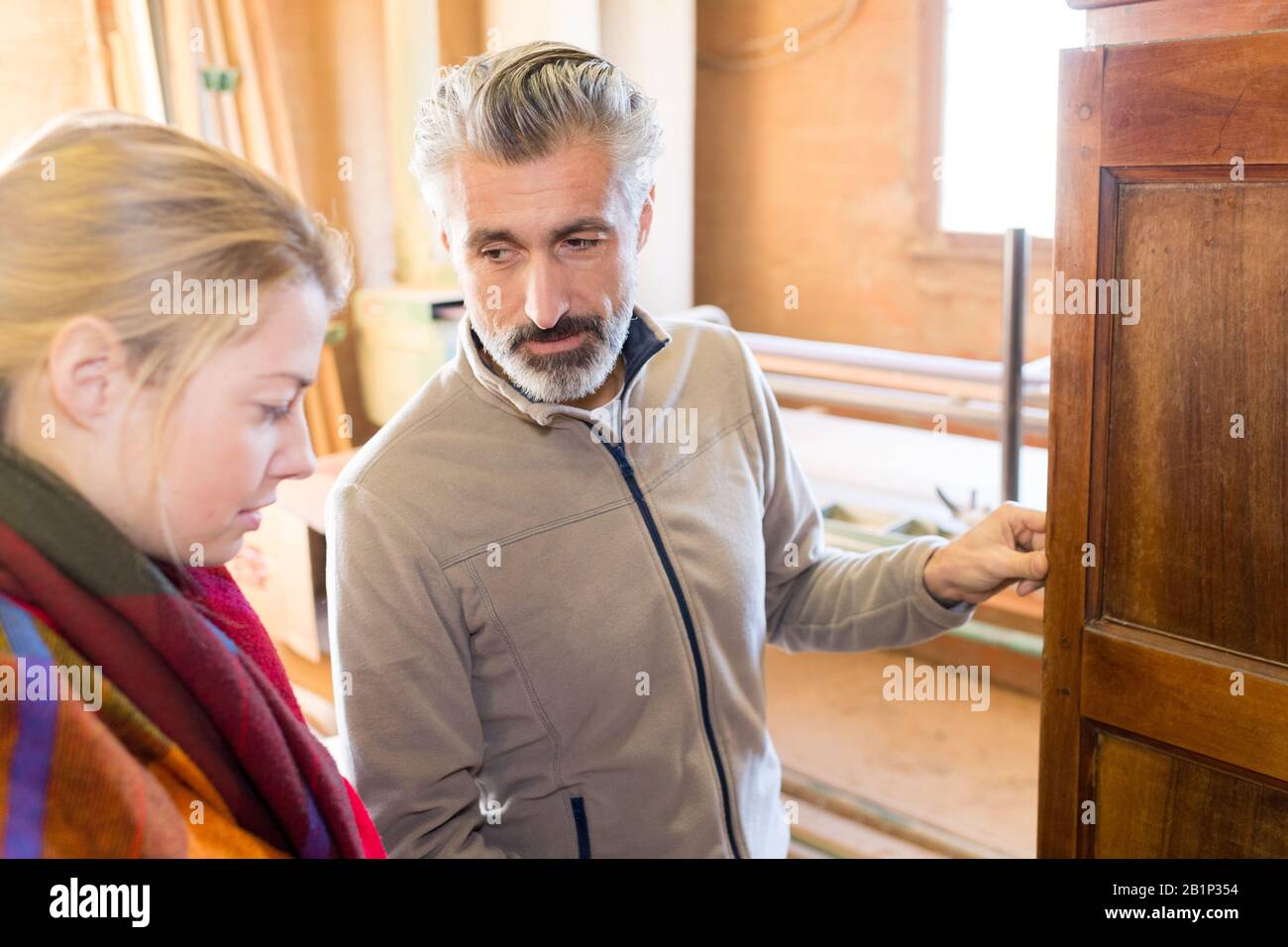 customer in kitchen furniture store Stock Photo Alamy