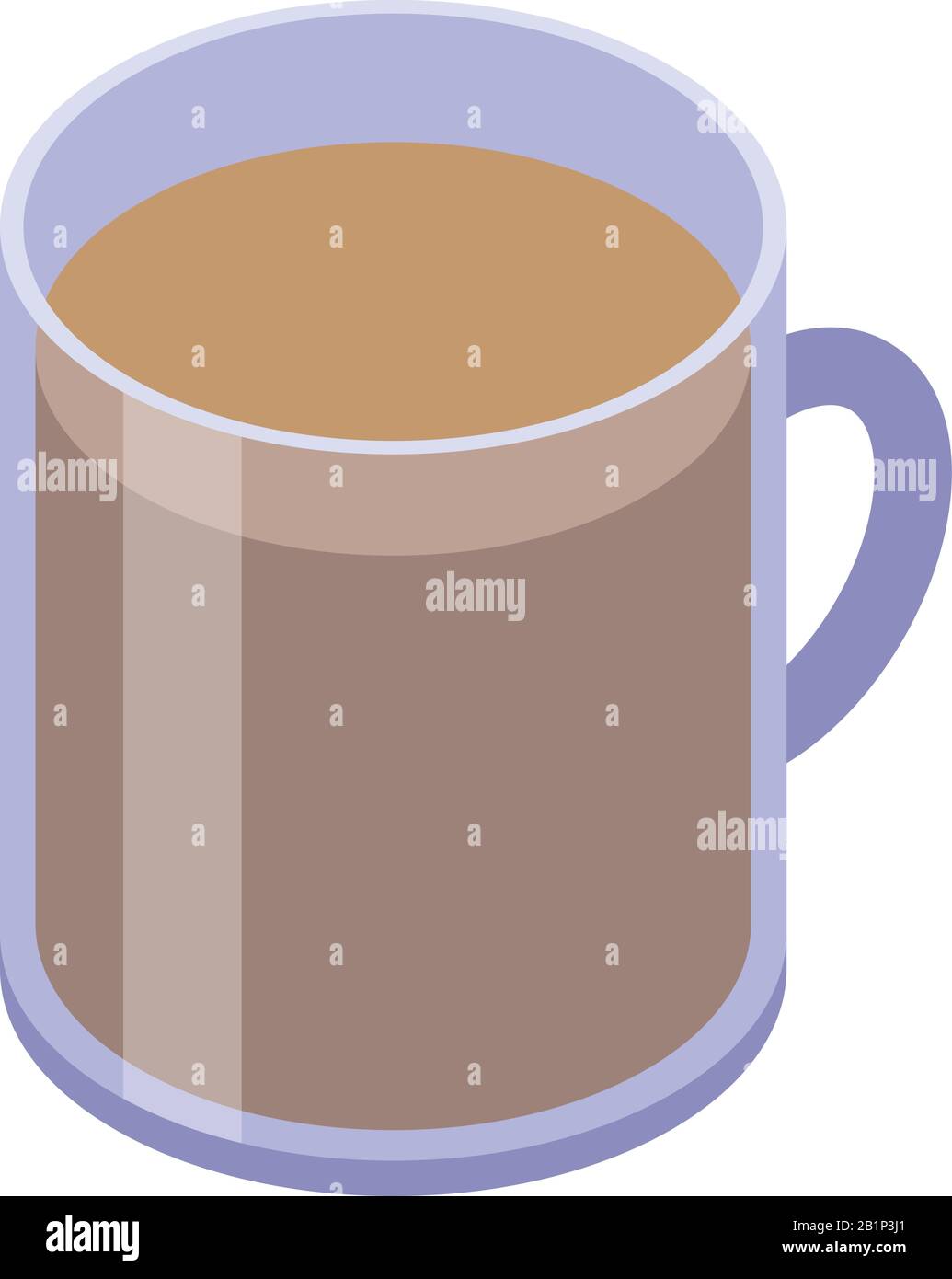 Cocoa mug drink icon, isometric style Stock Vector