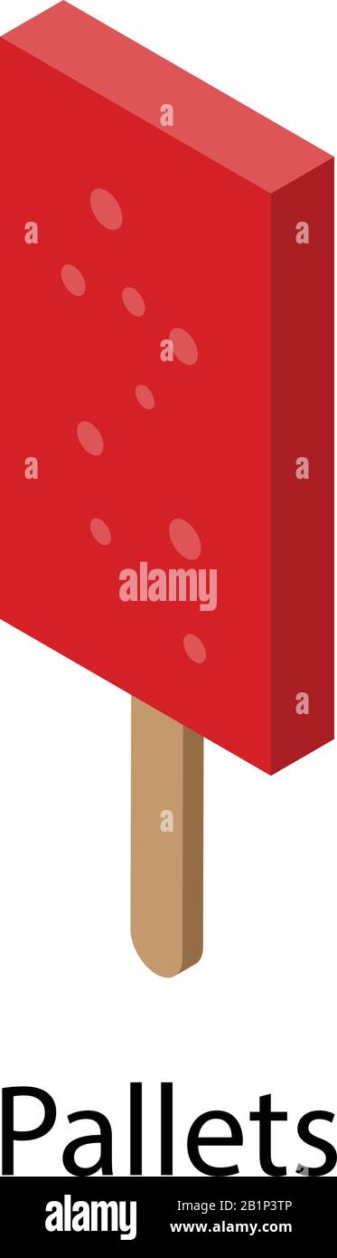 Pallets icon, isometric style Stock Vector