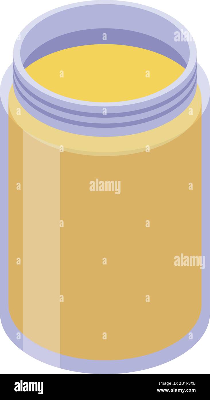 Lemonade jar icon, isometric style Stock Vector